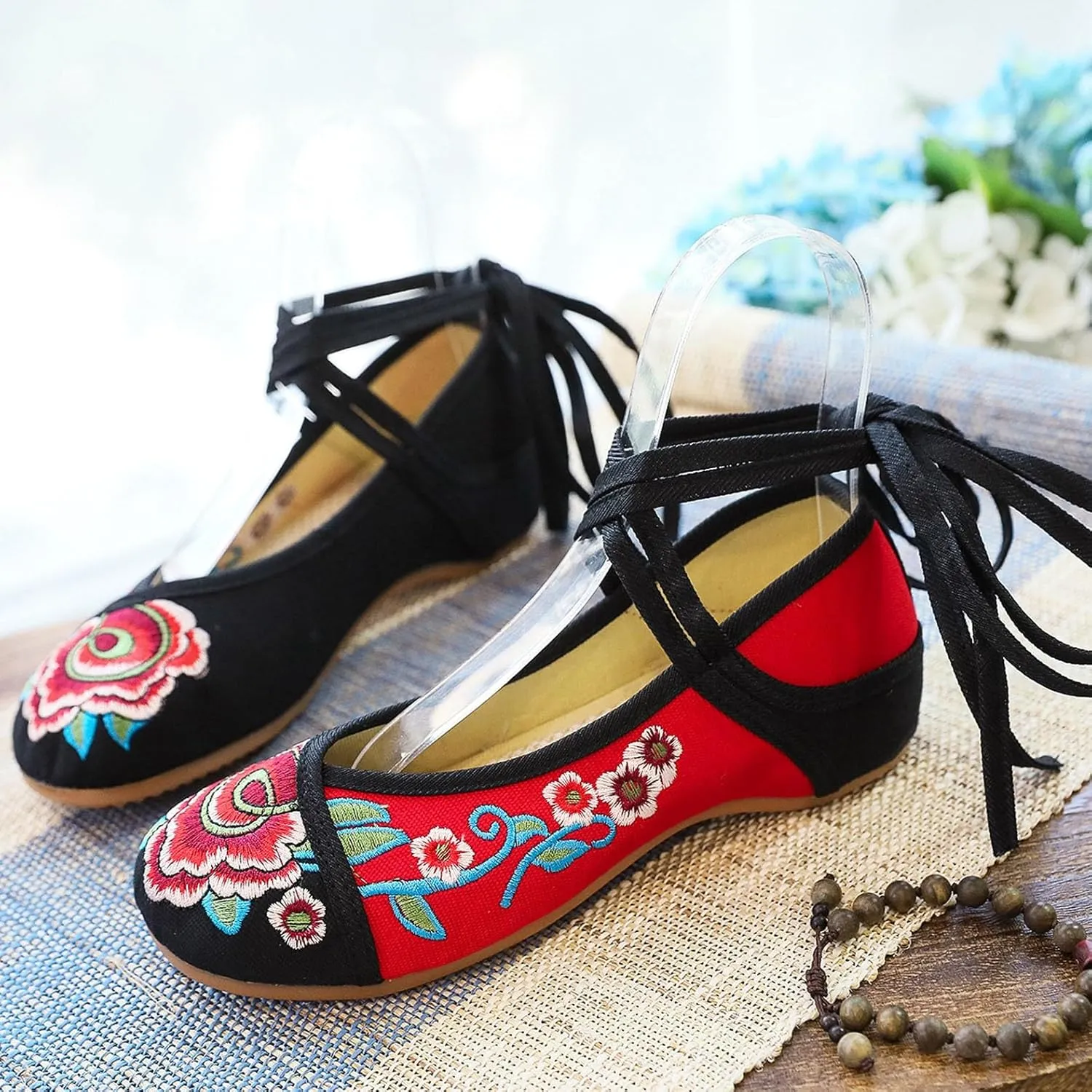 2025 Exquisite Criss-Cross Ankle Strap Lace Up Flats Shoes Women's Sandals Dressy Platform Summer Dress Dance Shoes