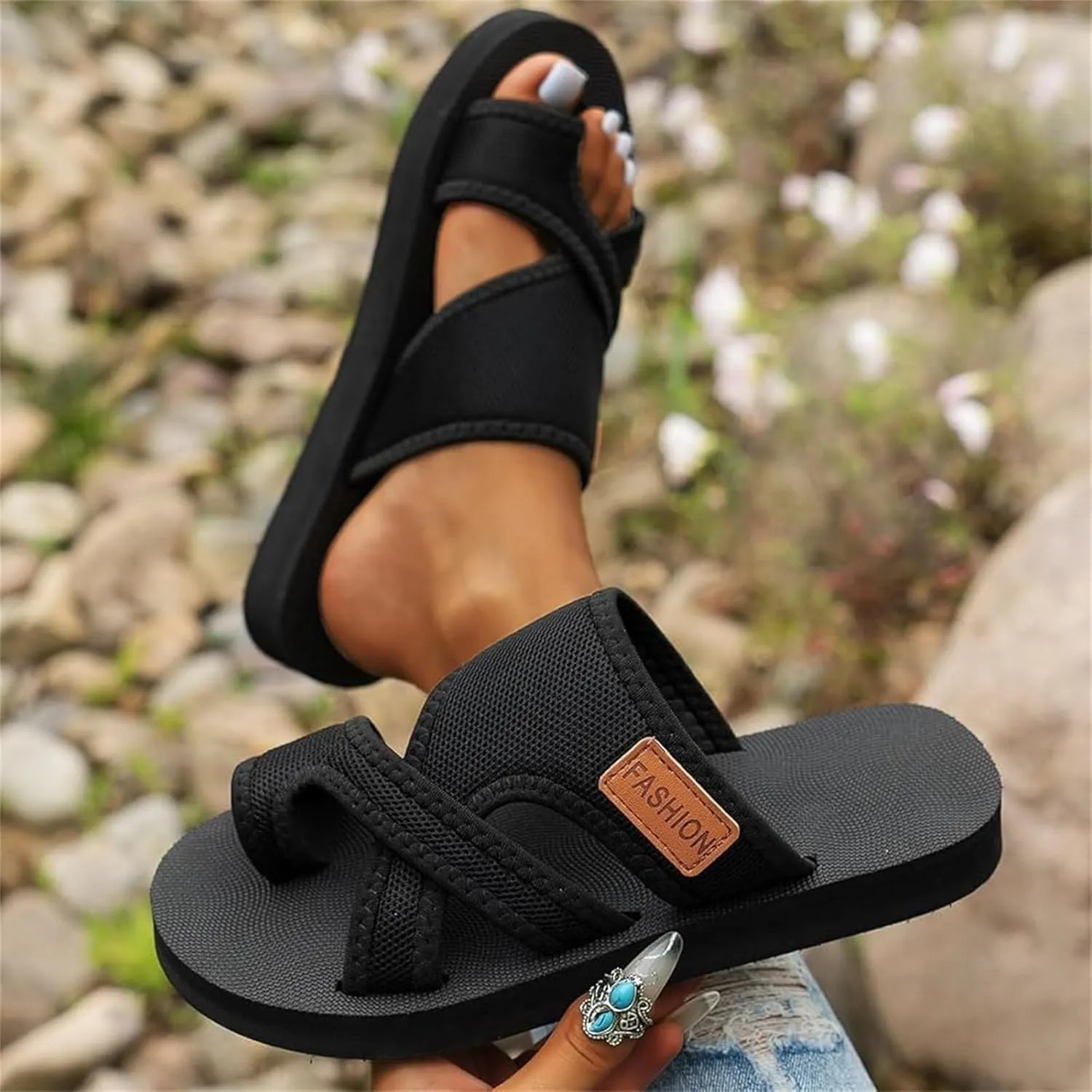 2025 Women's Summer Sandals Extra Wide Mesh Slides, Orthopedic Support Airflow Design Beach Walking Shoes