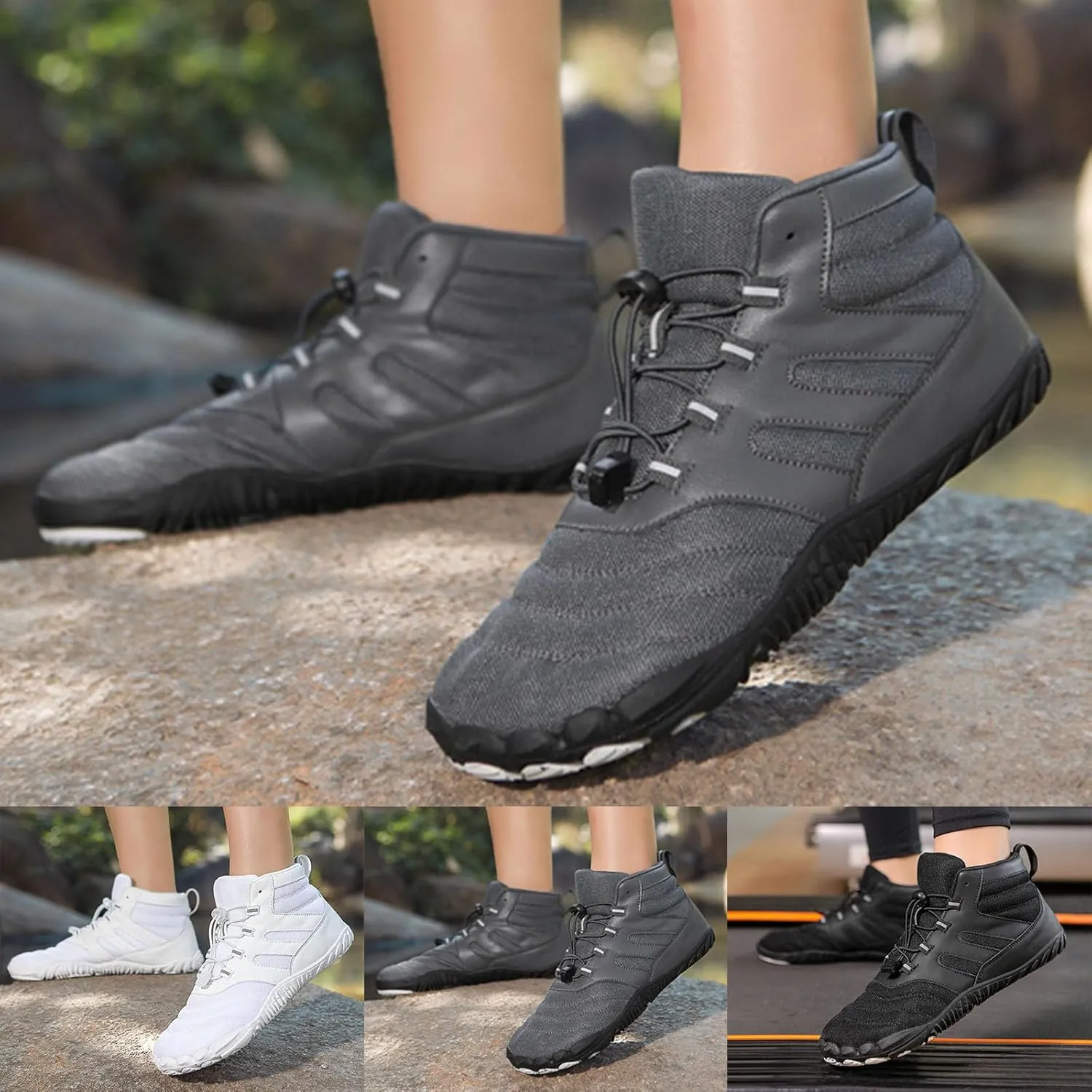 Arch Support Non Slip Minimalist Shoes for Men Lightweight Breathable Slip On Running Shoe Memory Foam Sneaker