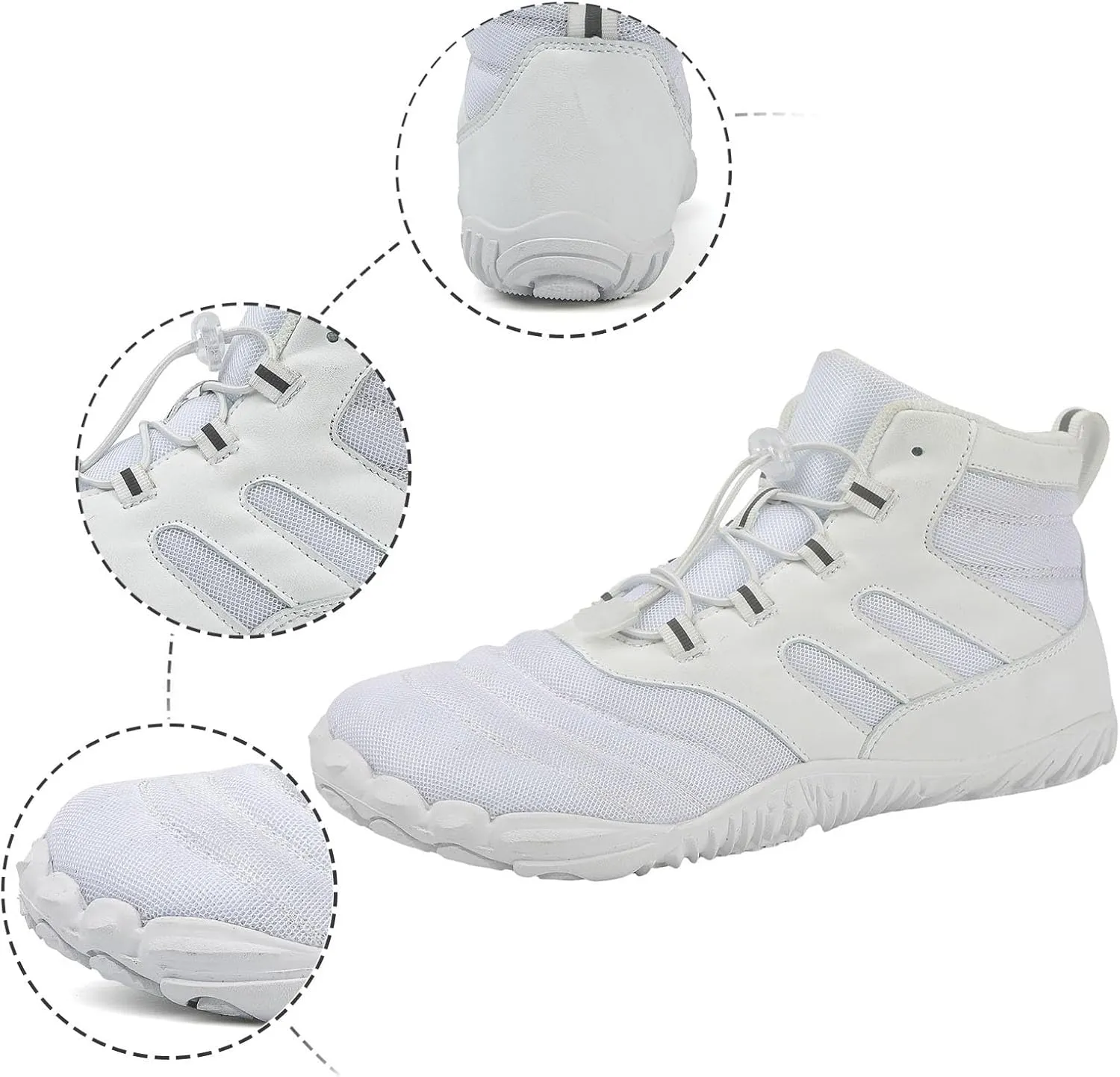 Arch Support Non Slip Minimalist Shoes for Men Lightweight Breathable Slip On Running Shoe Memory Foam Sneaker