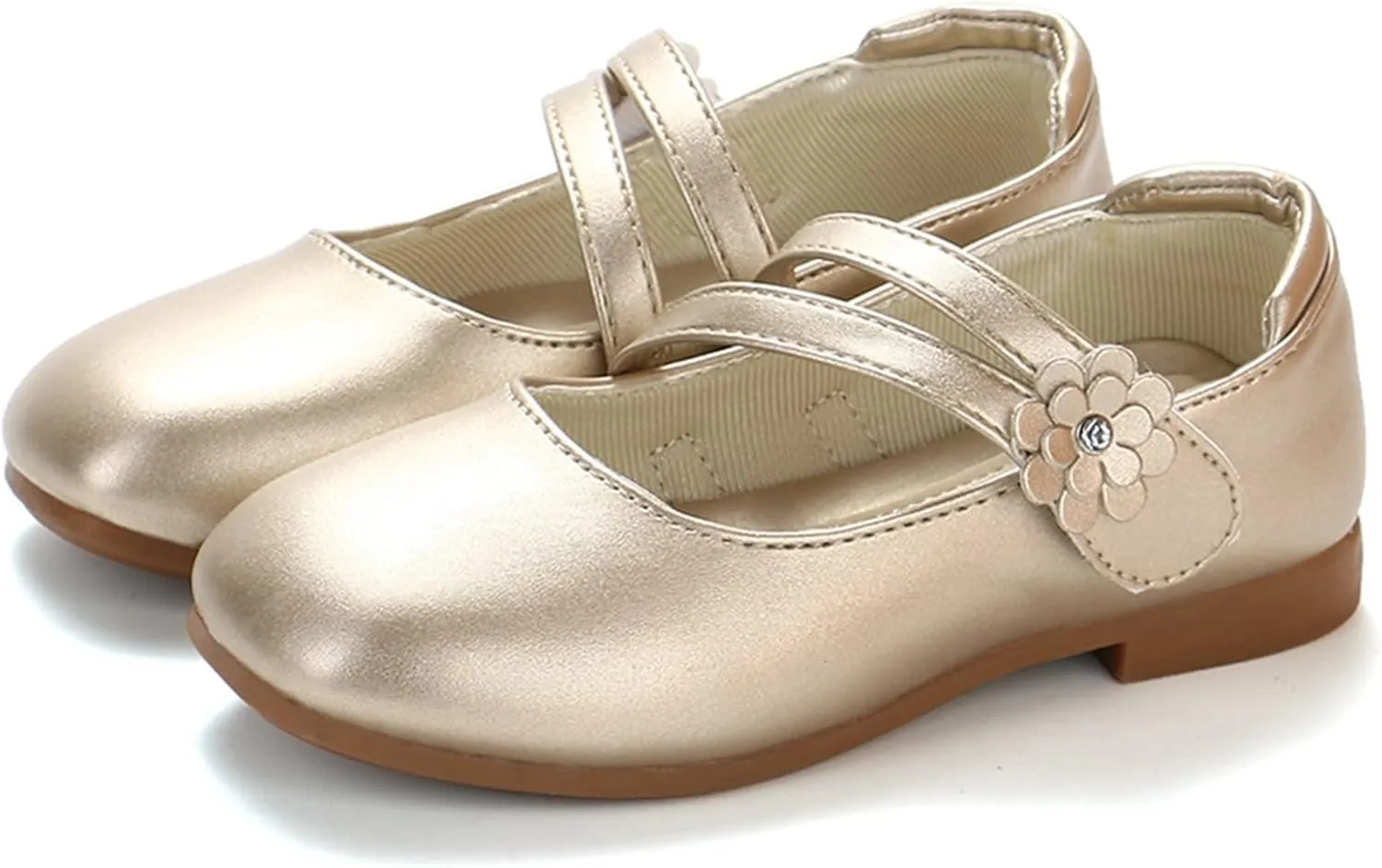 Baby Girls Dress Shoes Flower Girl Little Kids Mary Jane Ballet Flats Flower Wedding Party Communion Shoes