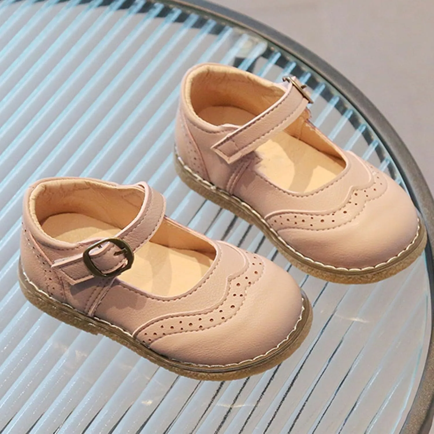Baby Girls Dress Shoes Mary Jane Ballet Flats Flower Toddler Dress Shoes School Party Wedding Shoes