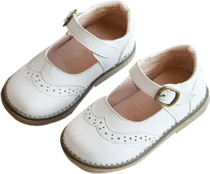 Baby Girls Dress Shoes Mary Jane Ballet Flats Flower Toddler Dress Shoes School Party Wedding Shoes