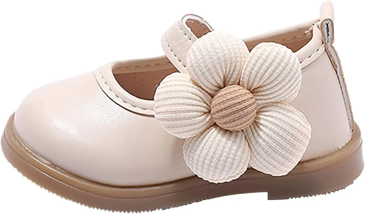 Baby Girls Dress Shoes Mary Jane Flats for Party School Wedding Ballet Shoes Flower Girls Dress Shoes