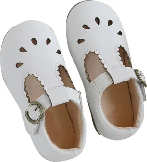 Baby Infant Mary Jane Dress Ballet Flats Toddler Girl Flower Closed Toe School Oxfor𝐝 Party Shoes with Ankle Buckle