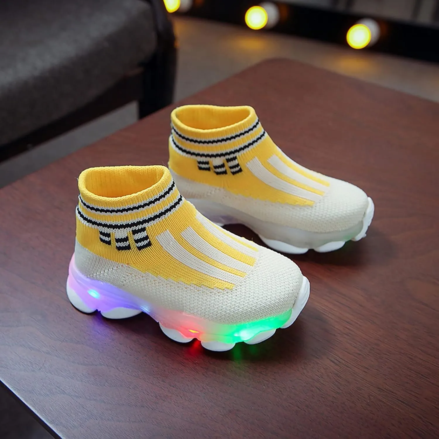 Baby Walking Shoes,Kids Baby Boys Girls Bling Led Light Sport Shoes Children Mesh Luminous Casual Shoes 1-6 Years