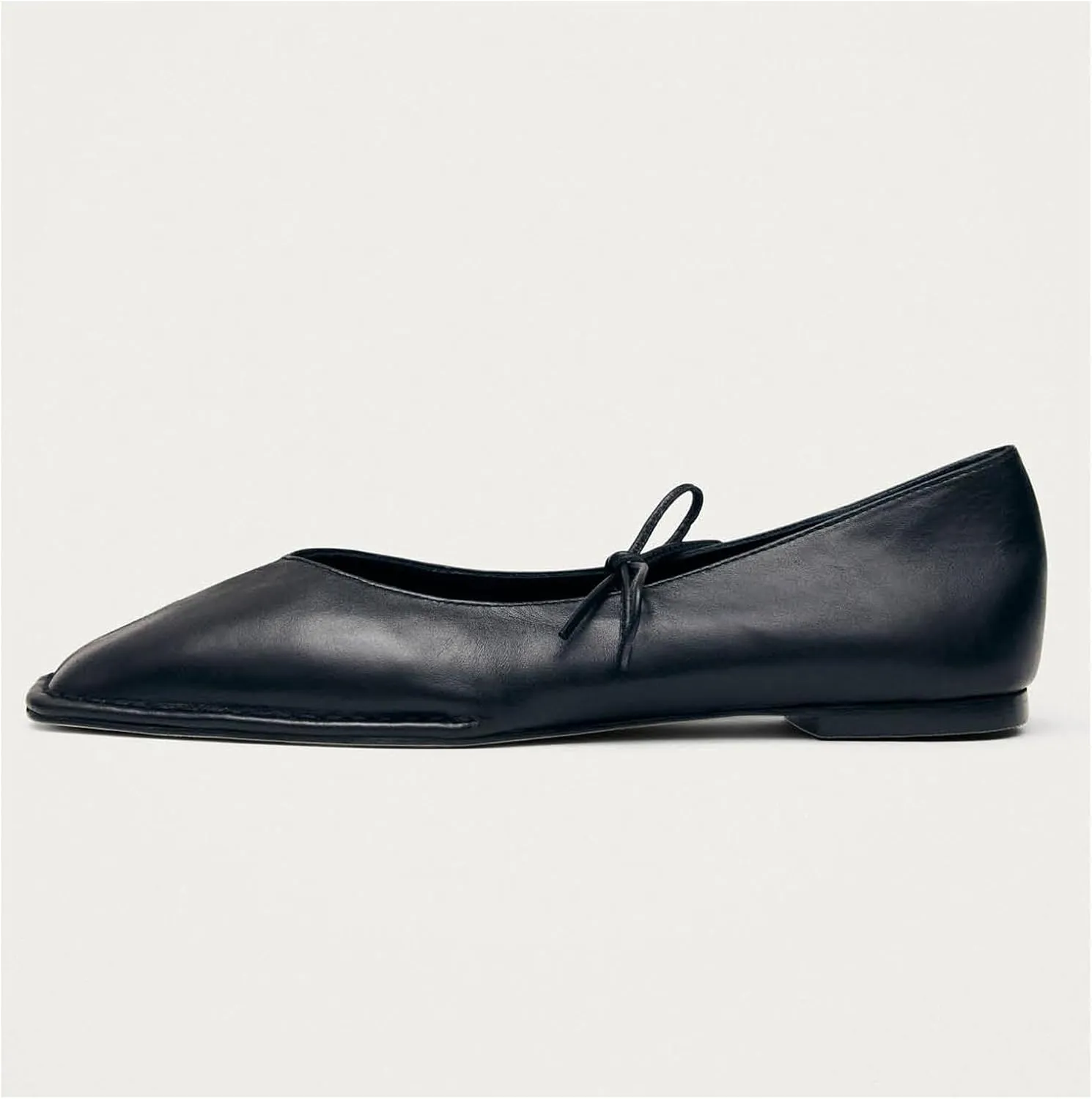 Ballet Flats for Women Lace Up Bow Square Toe Mary Janes Cute Ballerina Shoes Slip On Comfortable Elegant Dress Shoes