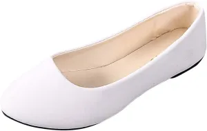 Ballet Flats Shoes for Women Women's Dress Pointed Toe Flats Comfortable Slip-On Casual Daily Wear Work Womens Shoes Solid Color Casual Loafers for Women