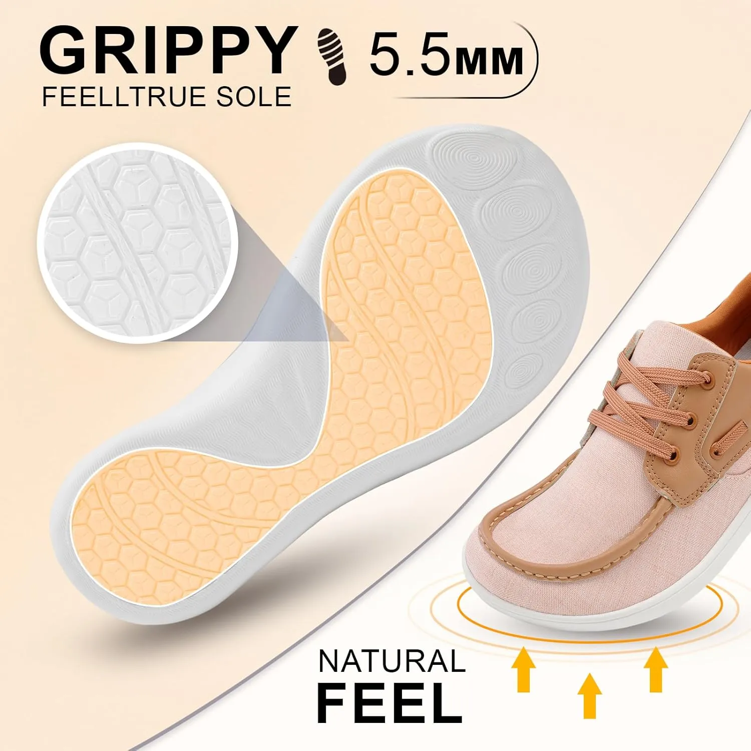 BARERUN Womens Walking Shoes Barefoot Minimalist Trail Running Shoes Wide Toe Zero Drop Tennis Sneakers for Jogging Hiking Athletic Lightweight Cross Training Shoes for Gym Office Driving