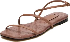 Beaded Strappy Flat Sandals for Women Bohemian Sandals Open Toe Slingback Flats Summer Vacation Beach Casual Daily Dressy Cute Shoes