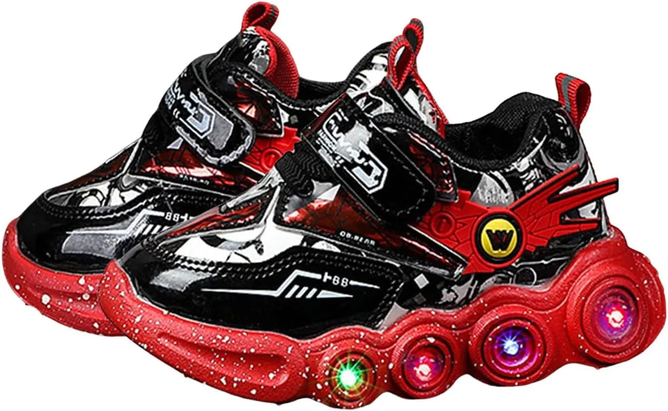 Boys Basketball Shoes Sneakers for Boys Children's Luminous Light Shoes Fashion Trend Mesh Athletic
