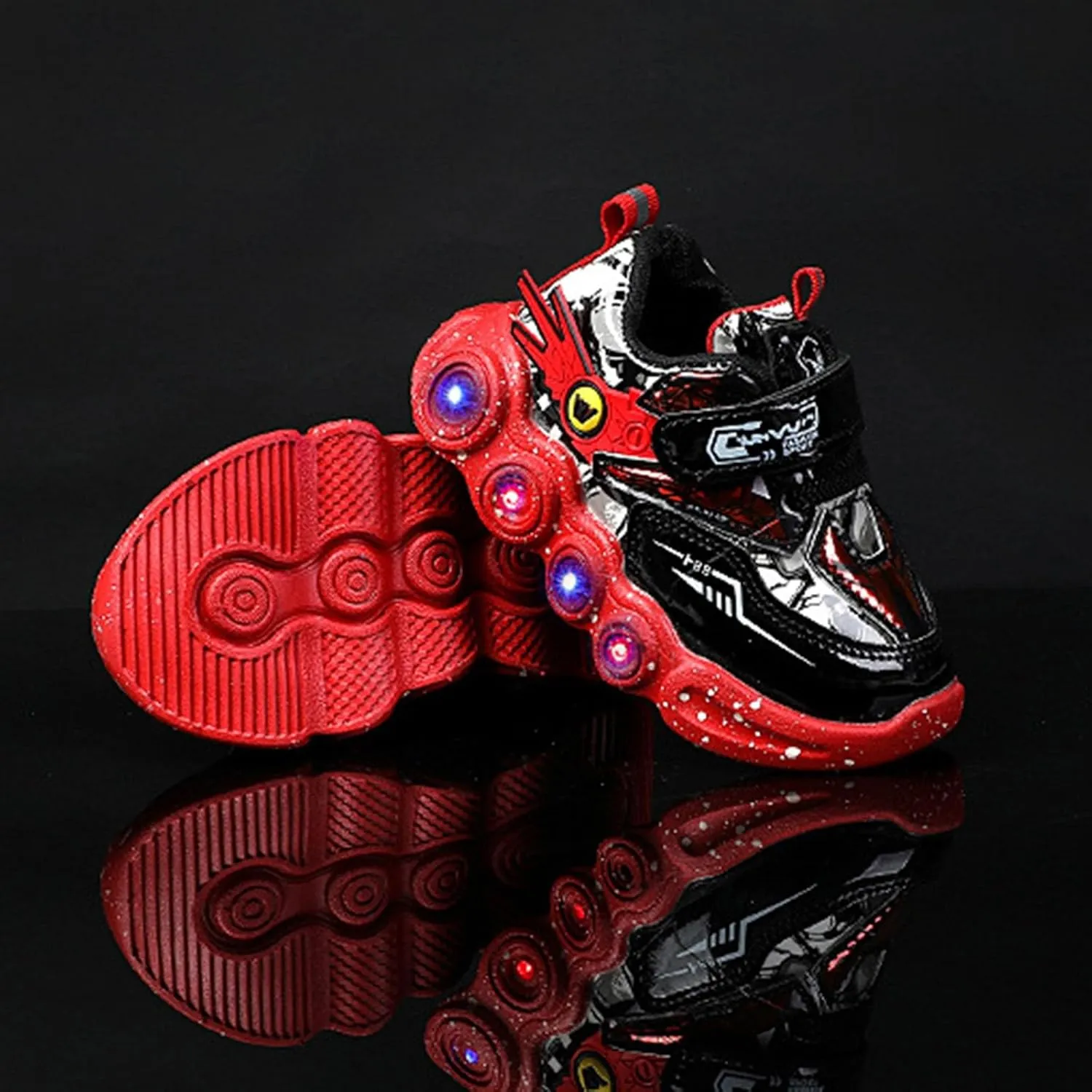 Boys Basketball Shoes Sneakers for Boys Children's Luminous Light Shoes Fashion Trend Mesh Athletic