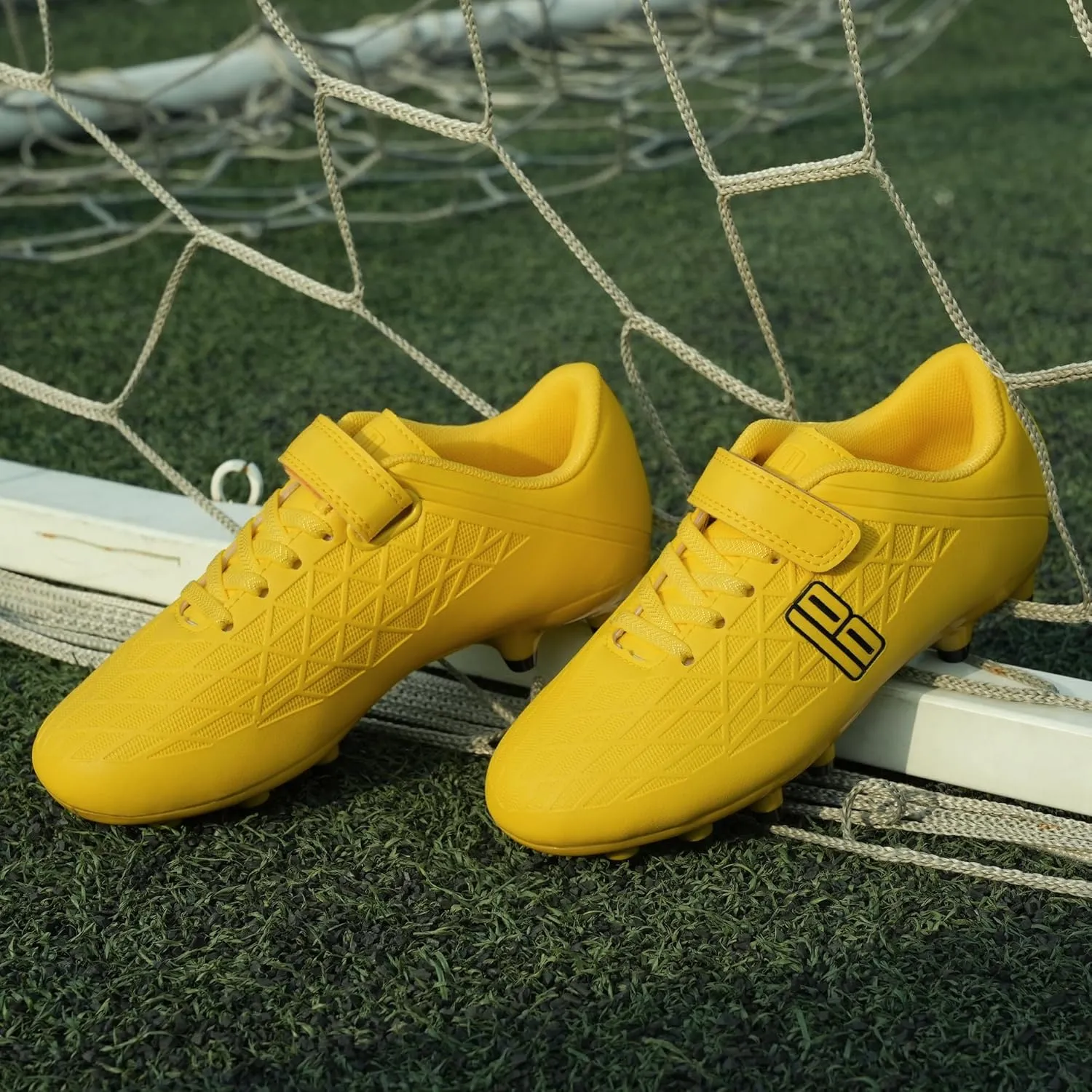 brooman Kids Firm Ground Soccer Cleats Boys Girls Football Cleats with Soccer Socks