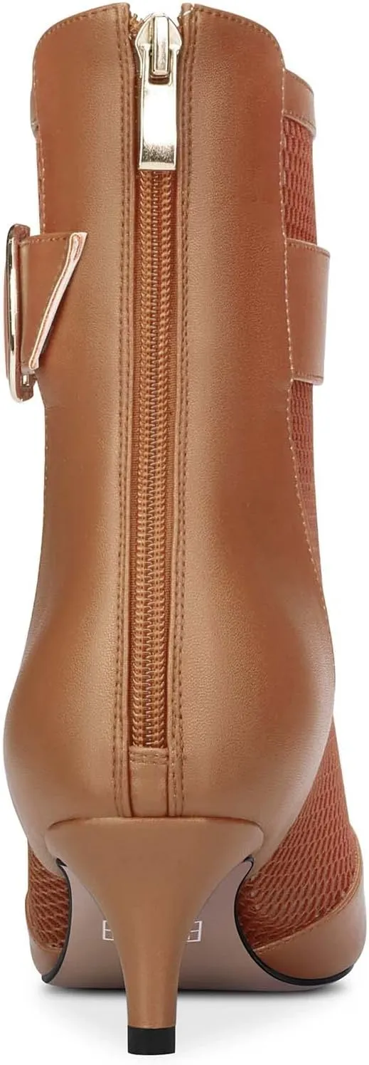 Castamere Women Mid Heel Pointed Toe Summer Mesh Ankle Boots Short Bootie Zipper Prom Dress 2.0 Inches Heels