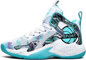 DHOVOR Boys Basketball Shoes Kids Athletic Shoes Fashion Sneakers Non-Slip Tennis Shoes Boys Running Shoes (Little Kid/Big Kid)