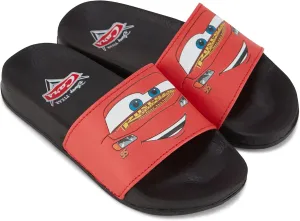 Disney Boys Pixar Cars Slide Sandals - Lightning McQueen Shoes - Lightning McQueen, Toe Mater, Doc Hudson, and Sally Carrera Slides