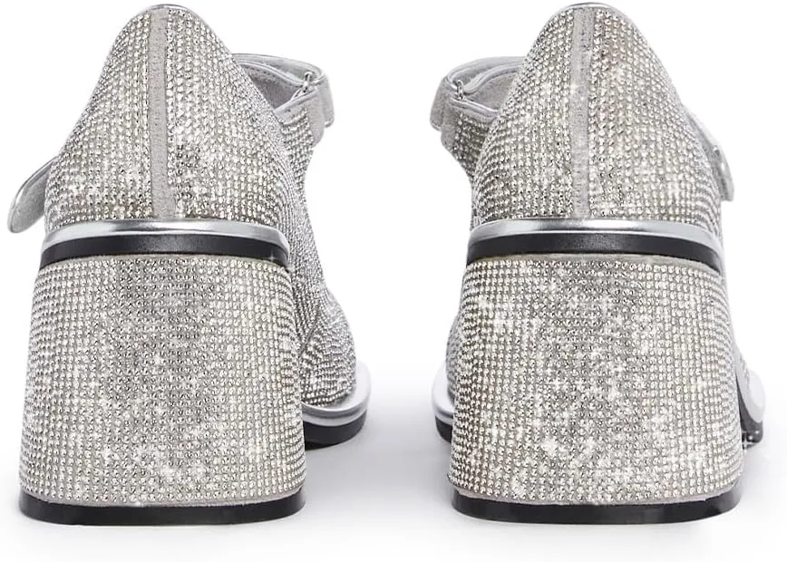 Dolls Kill Desire Me Rhinestone Mary Janes by Sugar Thrillz  Pumps with Sparkling Rhinestones, Block Heels, and Hook-and-Loop Closure, Perfect for Parties and Nights Out
