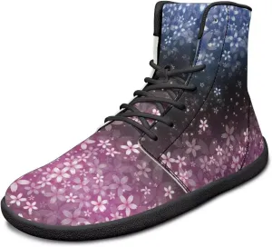Doojoayie Gothic Barefoot Walking Shoes Women High Top Sneakers PU Leather Shoes