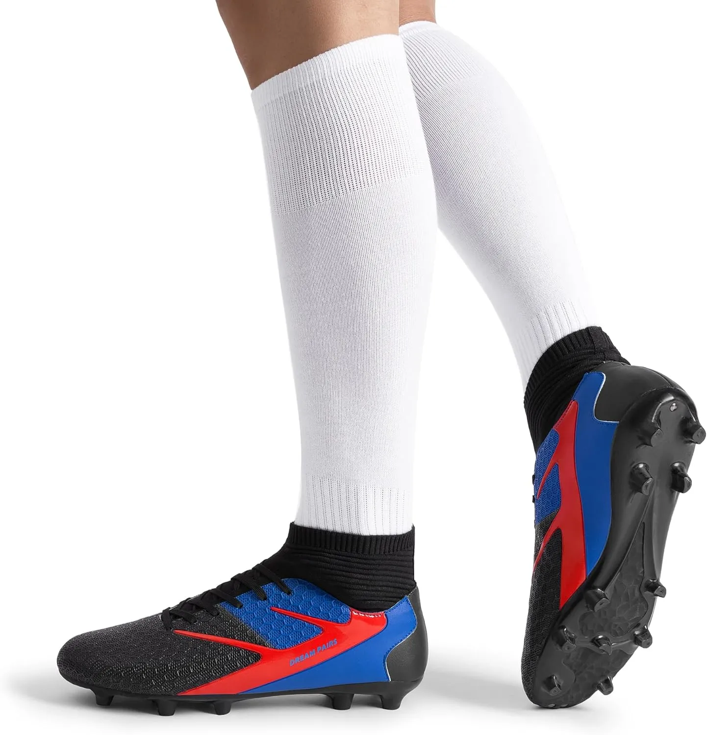 DREAM PAIRS Men's High Tops Lace Up Soccer Cleats, Lightweight Professional Athletic Football Cleats Mens Athletic Shoes for Training Soccer