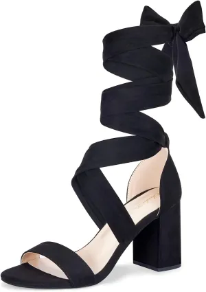 Elisabet Tang Women's Sandals Chunky Heels Lace Up Block Heels Open Toe Crisscross Strappy sandals Heel Sandals Fashsion Casual Prom Shoes For Women
