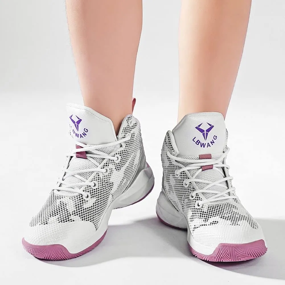 ESXGED Unisex Womens Fashion Mesh Comfy Non-Slip Breathable Basketball Shoes Mens Sports Athletic Running Tennis Casual Youth Sneakers