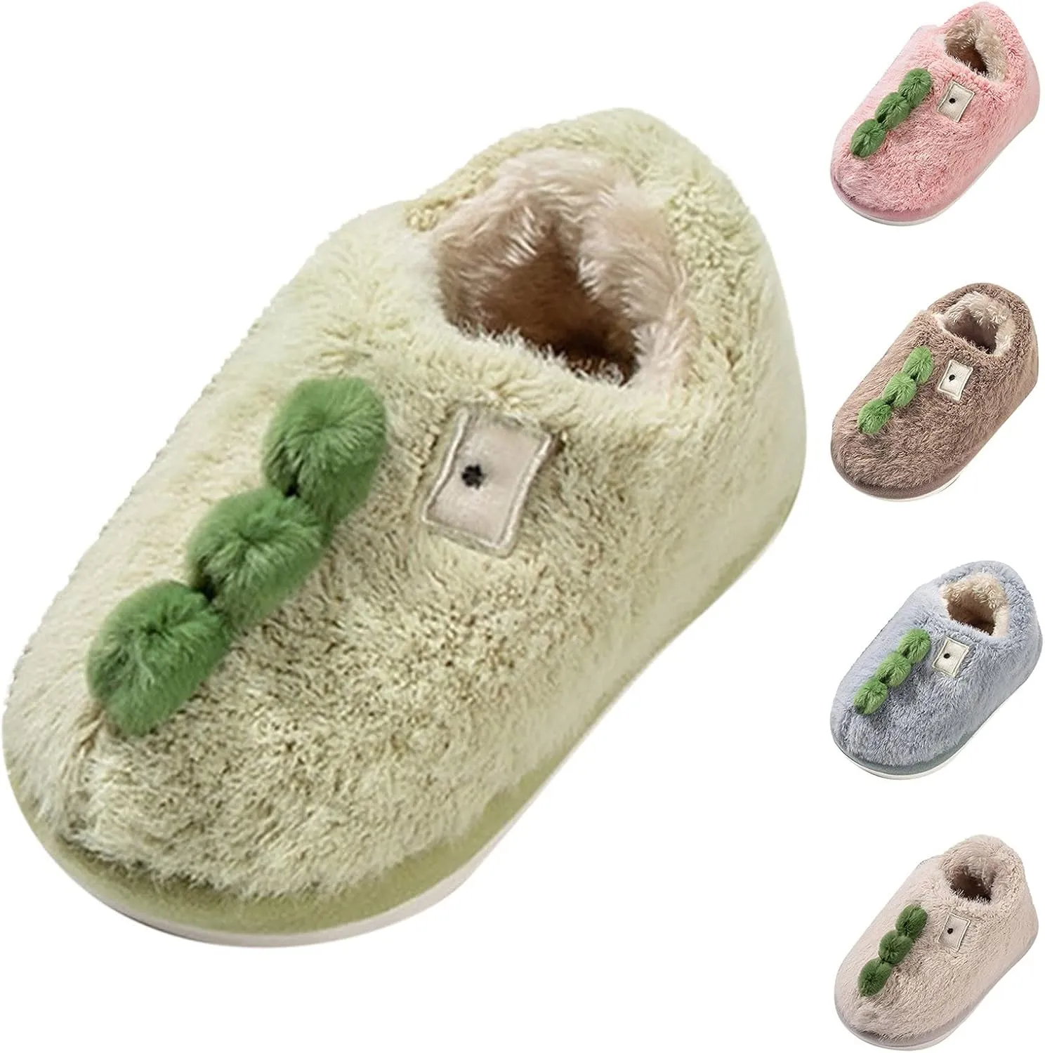 Fashion Cute Winter Slippers Boys And Girls Slippers Flat Bottom Round Toe Soft And Comfortable Warm Girls Indoor