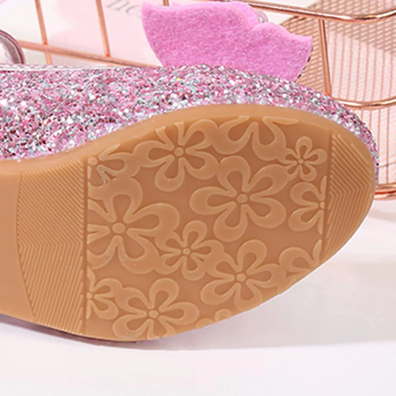 Flower Girls Wedding Heel Princess Shoes Flats for Kid Toddler Mary Jane Glitter Bows Sequin Party Dress Shoes