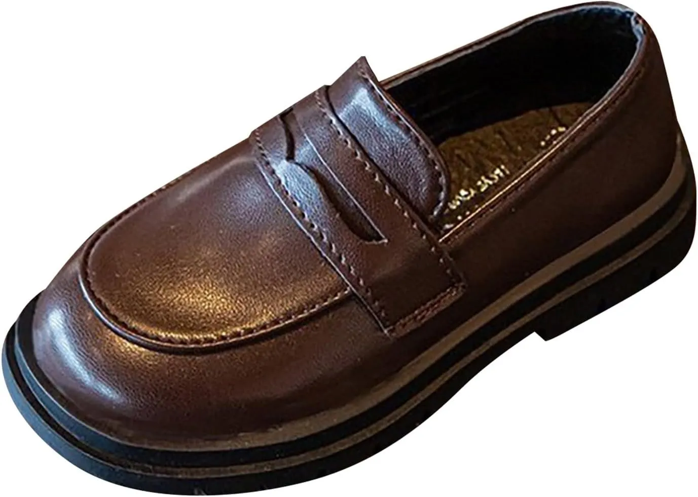 Girls Dress Shoes Chunky Loafers for Girl Platform Penny Loafers Round Toe School Uniform Slip On Baby Dress Shoes