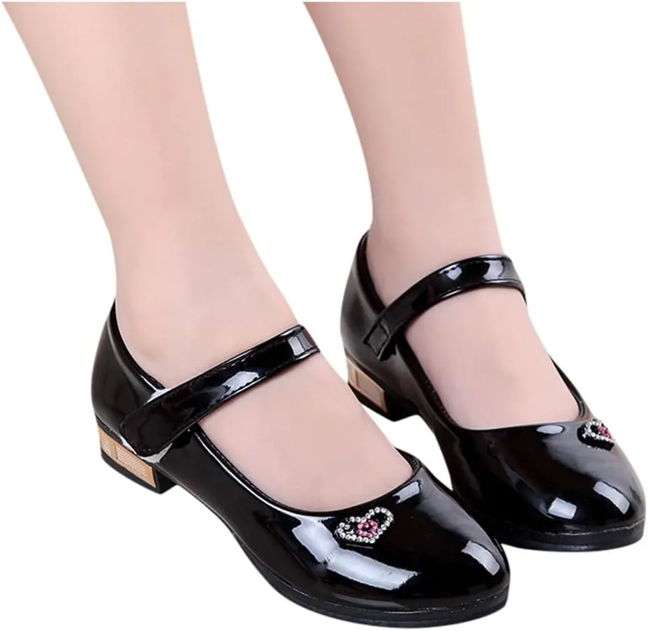 Girls Dress Shoes Mary Jane Shoes for Girls Flower Girl Shoes for Party Wedding School Low Heel Flats