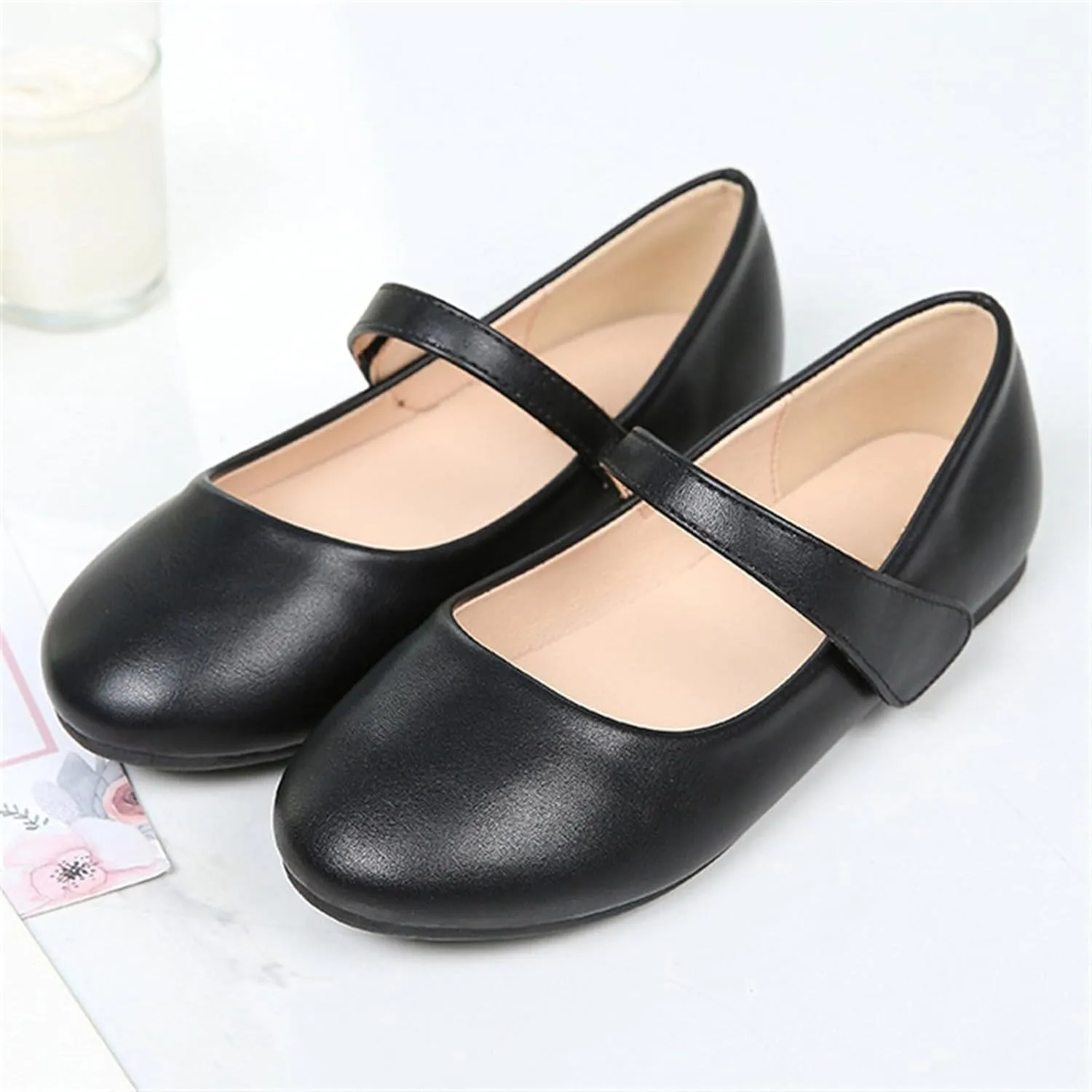 Girls Dress Shoes Patent Leather Ballet Flats Wedding Party School Uniform Shoes Little Girls Flower Girl Shoes