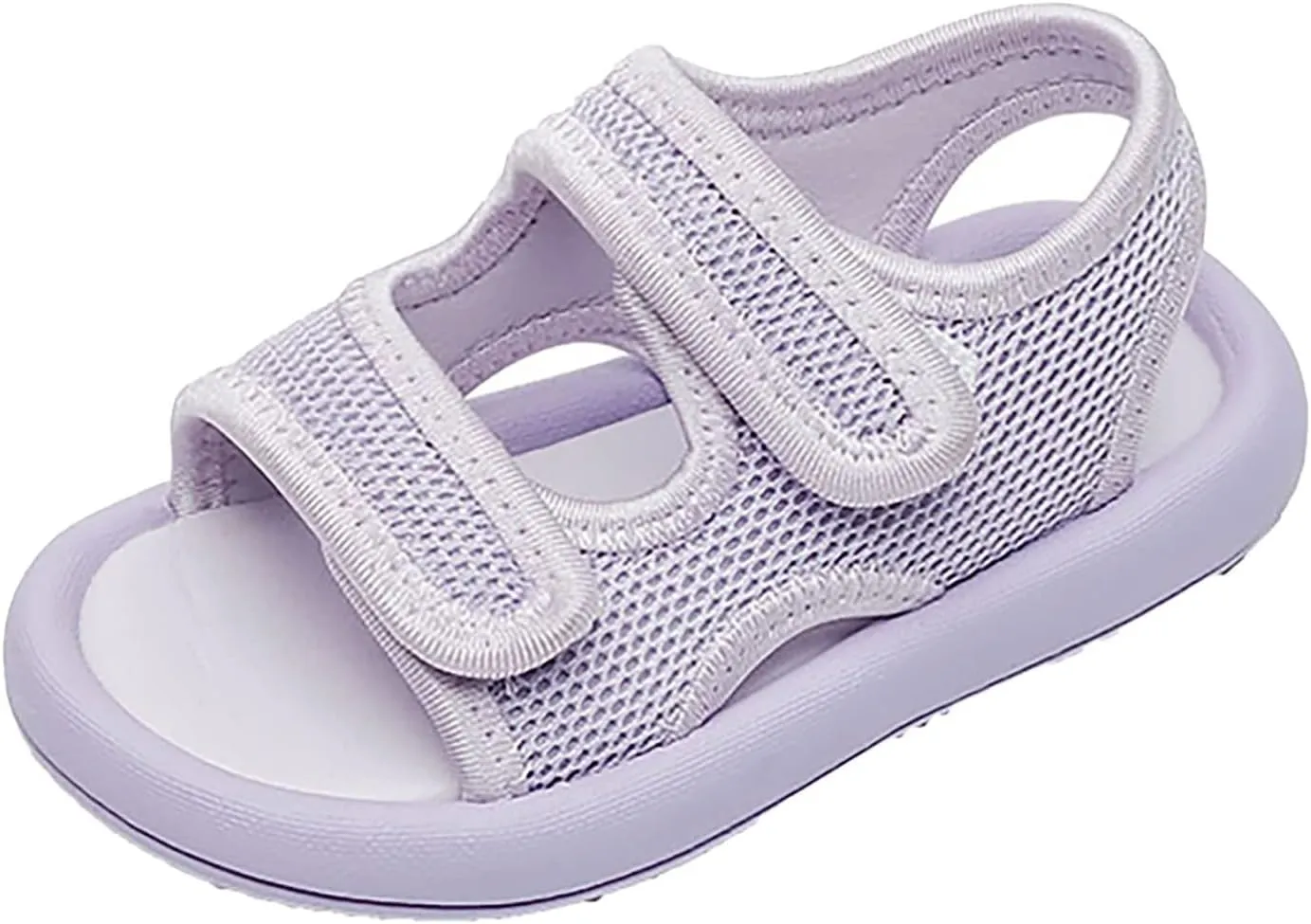 Girls Kids Memory Foam Wide Sandals Open Toe Flat Soft Summer Shoes Casual Light Comfy Soft Shower Shoes Slip On Trendy