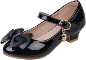 Girls Mary Jane Dress Shoes Bows Flower Girl Wedding School Low Heels Toddler Little Kids Pump Shoes Girl School Shoes