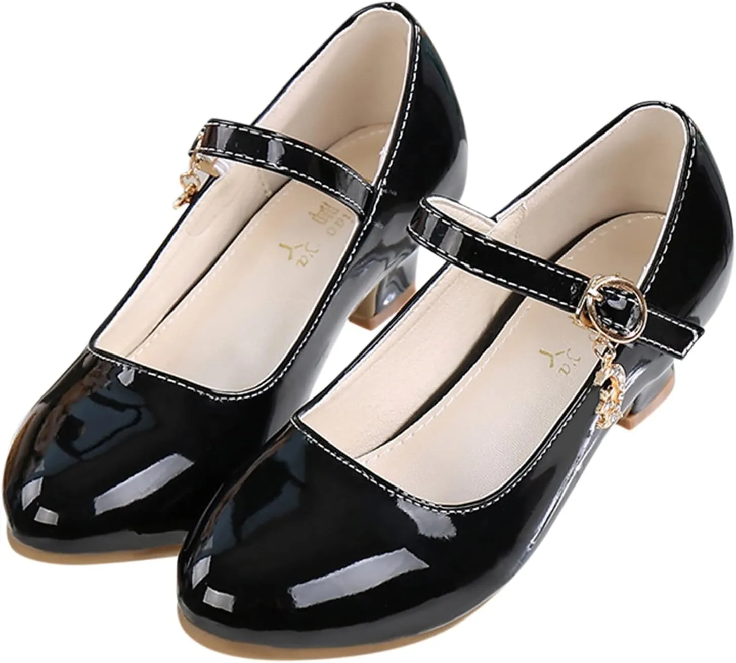 Girls Mary Jane Dress Shoes Toddler Flower Girl Wedding School Uniform Low Heels Little Kids Pump Shoes