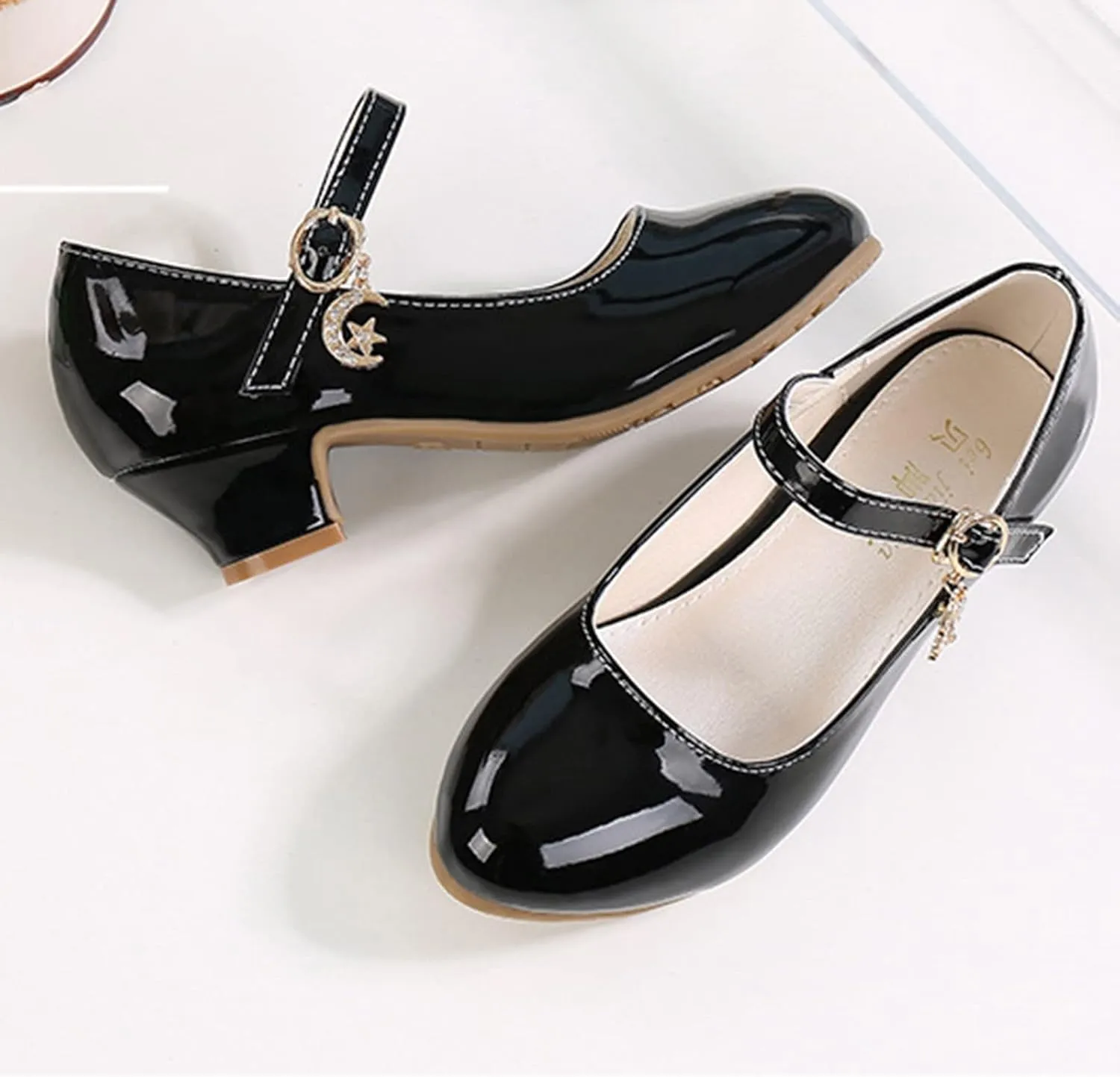 Girls Mary Jane Dress Shoes Toddler Flower Girl Wedding School Uniform Low Heels Little Kids Pump Shoes