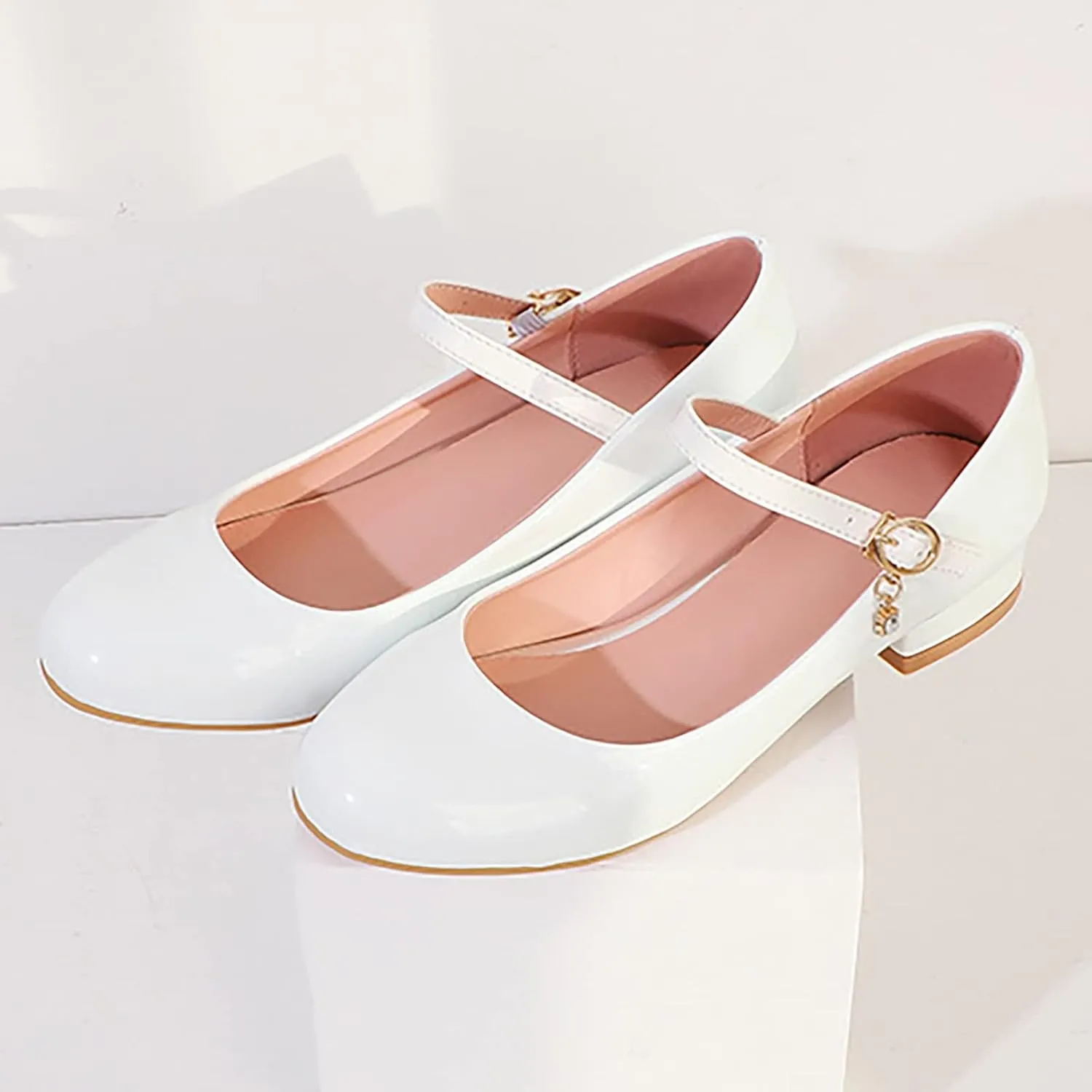 Girls Mary Jane Dress Shoes Toddler Flower Girls Kids Casual Slip on Ballet Flats School Wedding Party Shoes