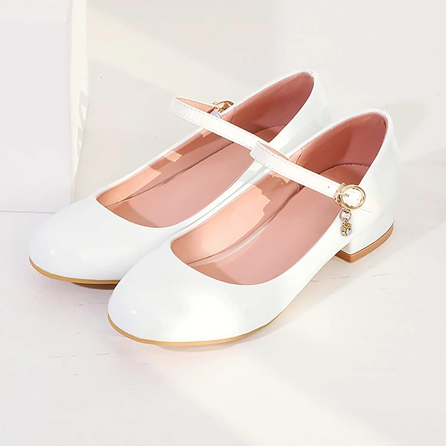 Girls Mary Jane Dress Shoes Toddler Flower Girls Kids Casual Slip on Ballet Flats School Wedding Party Shoes