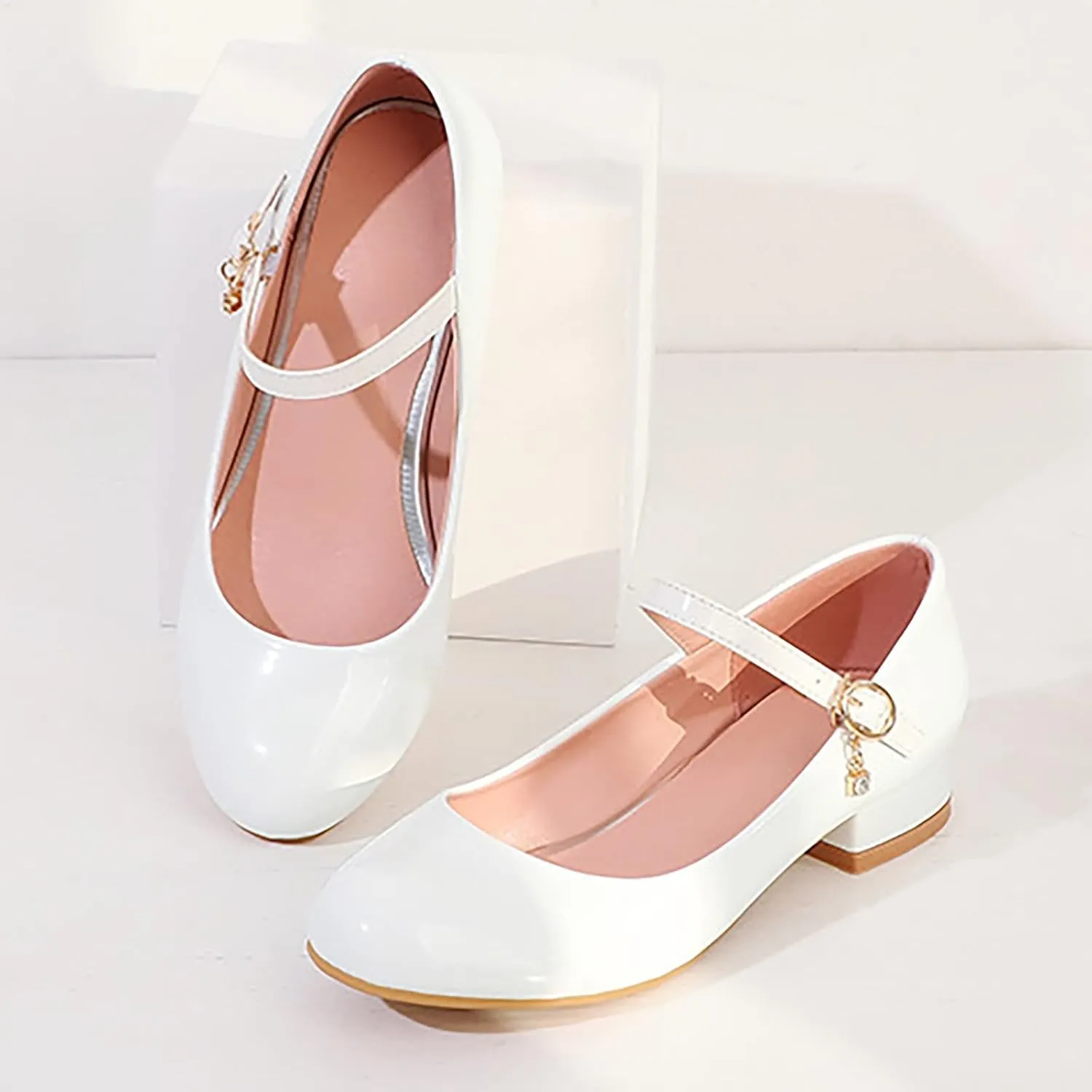 Girls Mary Jane Dress Shoes Toddler Flower Girls Kids Casual Slip on Ballet Flats School Wedding Party Shoes