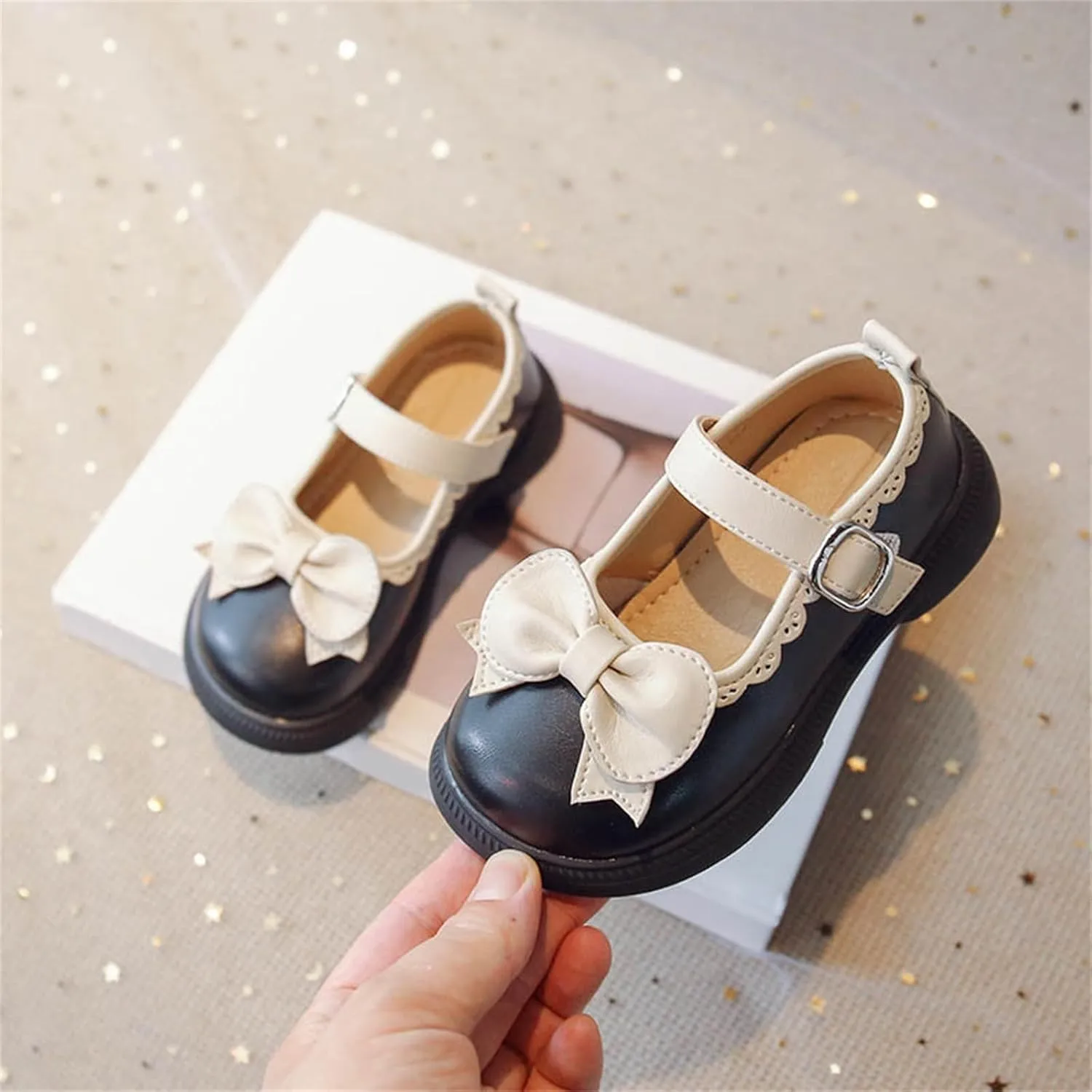Girl's Platform Mary Janes Pumps Chunky Heel Ankle with Strap School Uniform Dress Shoes Bow Gothic Lolita Oxfords