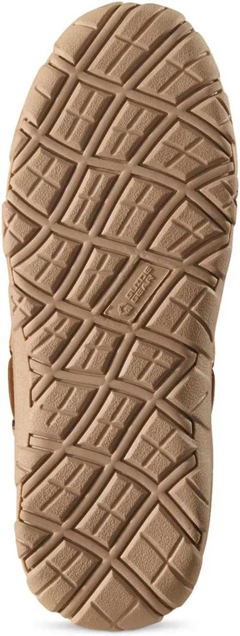Guide Gear Suede Leather Moccasins for Men, Bedroom House Slippers, Indoor and Outdoor Shoes