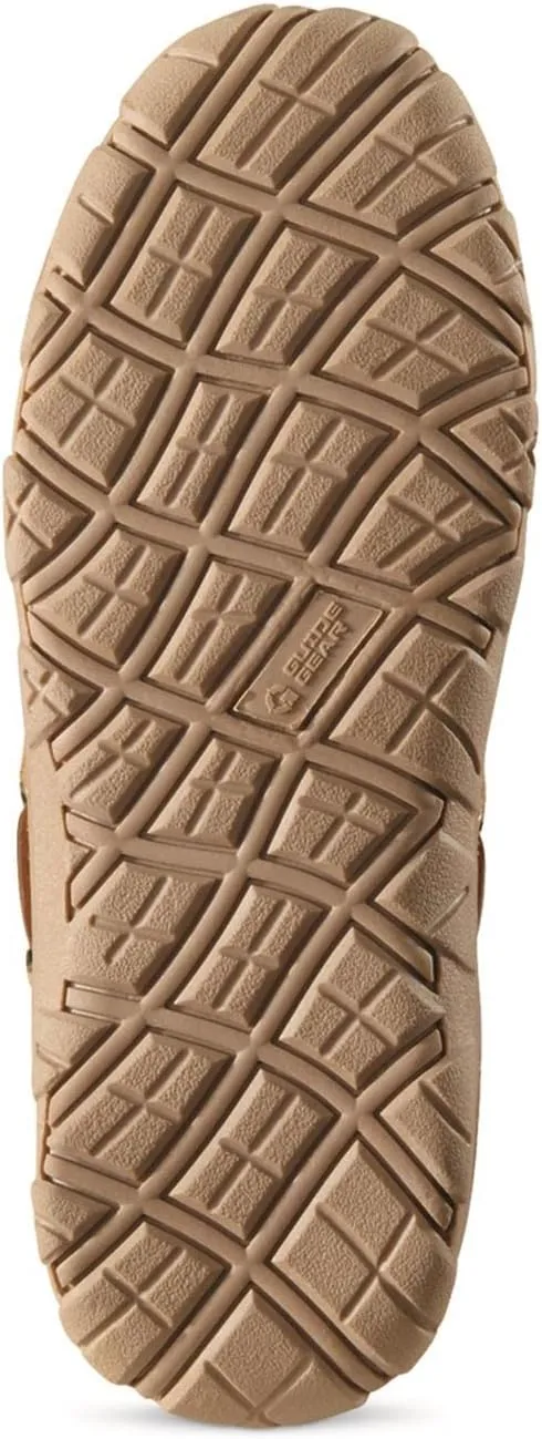 Guide Gear Suede Leather Moccasins for Men, Bedroom House Slippers, Indoor and Outdoor Shoes