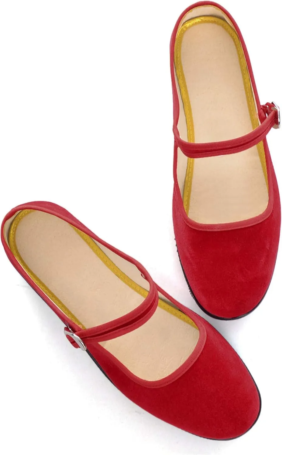 Hee grand Chinese Style Embroidered Flats for Women Comfort Slip on Walking Shoes Mary Jane Shoes