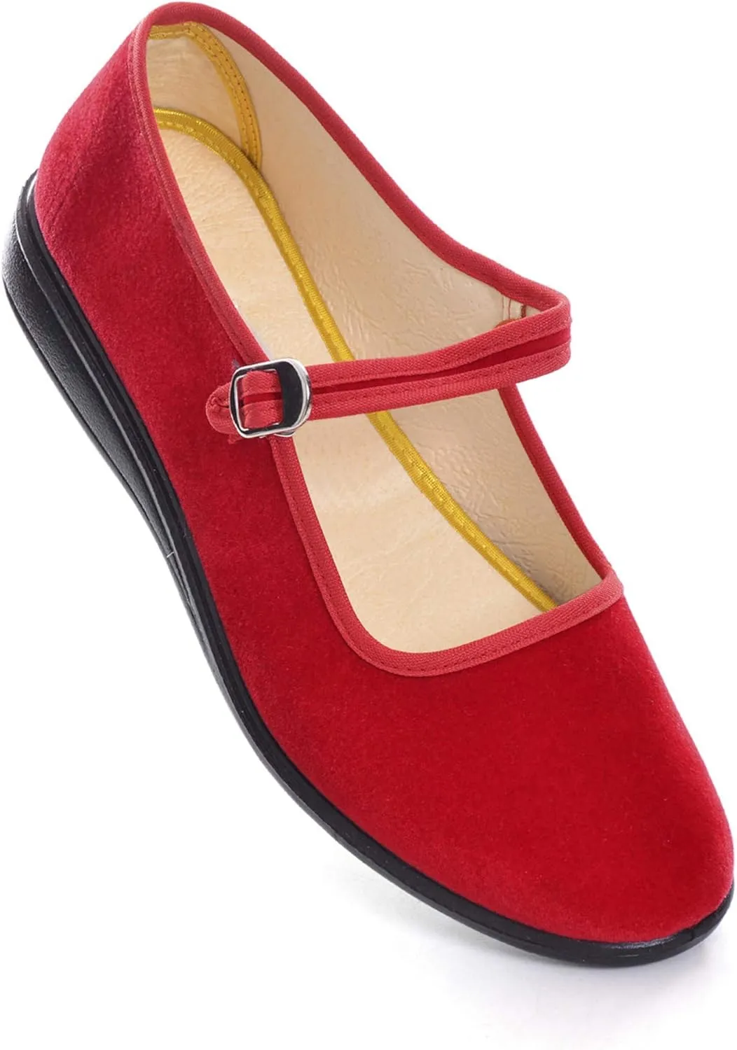 Hee grand Chinese Style Embroidered Flats for Women Comfort Slip on Walking Shoes Mary Jane Shoes