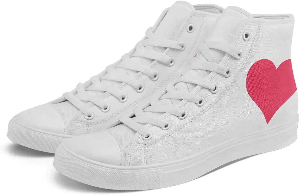 High Top Sneakers Canvas Shoes Lace up Casual Tennis Shoes Fashion Flat Walking Shoes