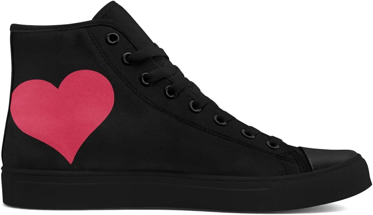 High Top Sneakers Canvas Shoes Lace up Casual Tennis Shoes Fashion Flat Walking Shoes