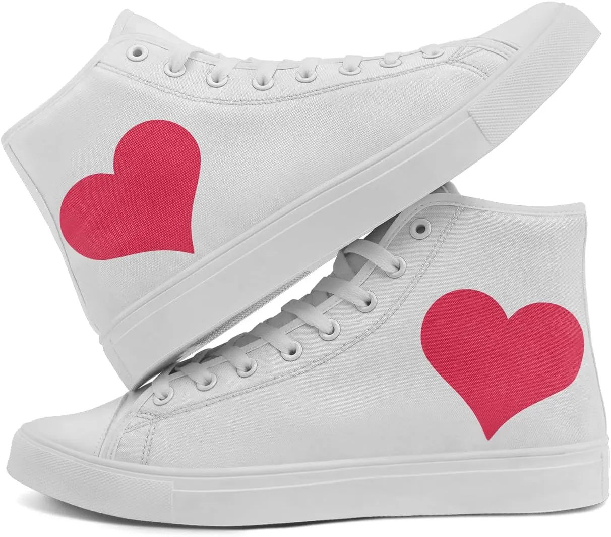 High Top Sneakers Canvas Shoes Lace up Casual Tennis Shoes Fashion Flat Walking Shoes
