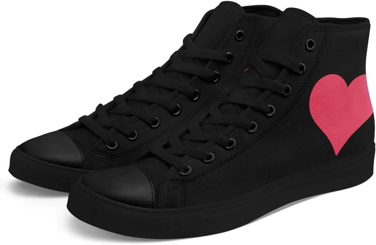 High Top Sneakers Canvas Shoes Lace up Casual Tennis Shoes Fashion Flat Walking Shoes
