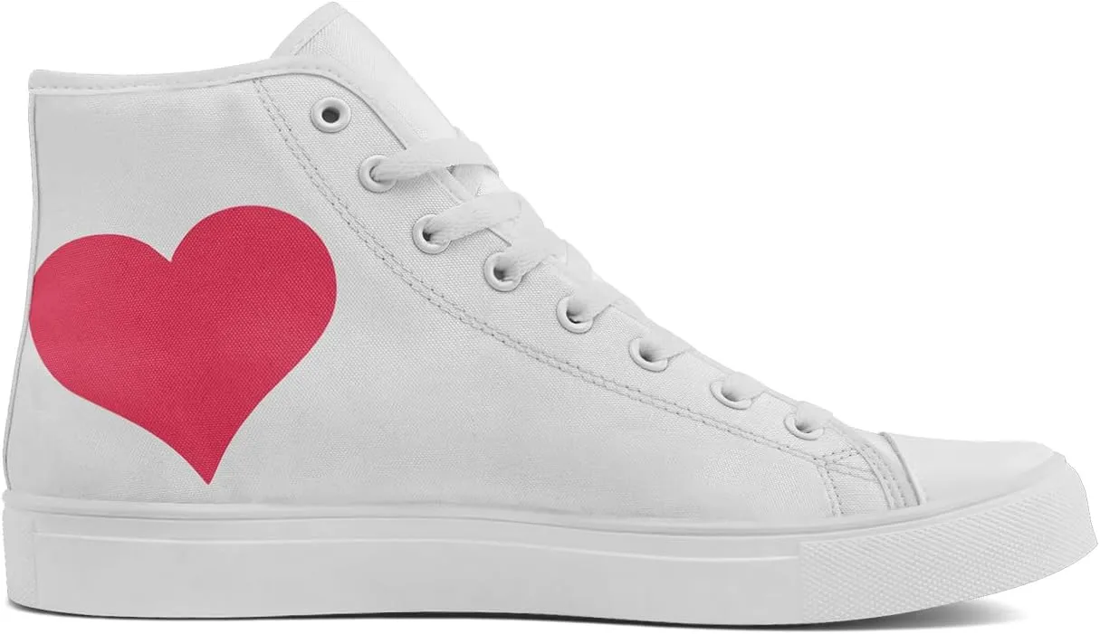 High Top Sneakers Canvas Shoes Lace up Casual Tennis Shoes Fashion Flat Walking Shoes