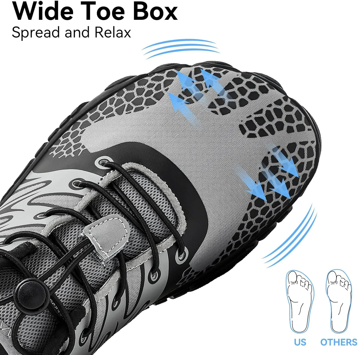 HOBIBEAR Barefoot Shoes Men Women Wide Toe Box Zero Drop Minimalist Cross Training Unisex