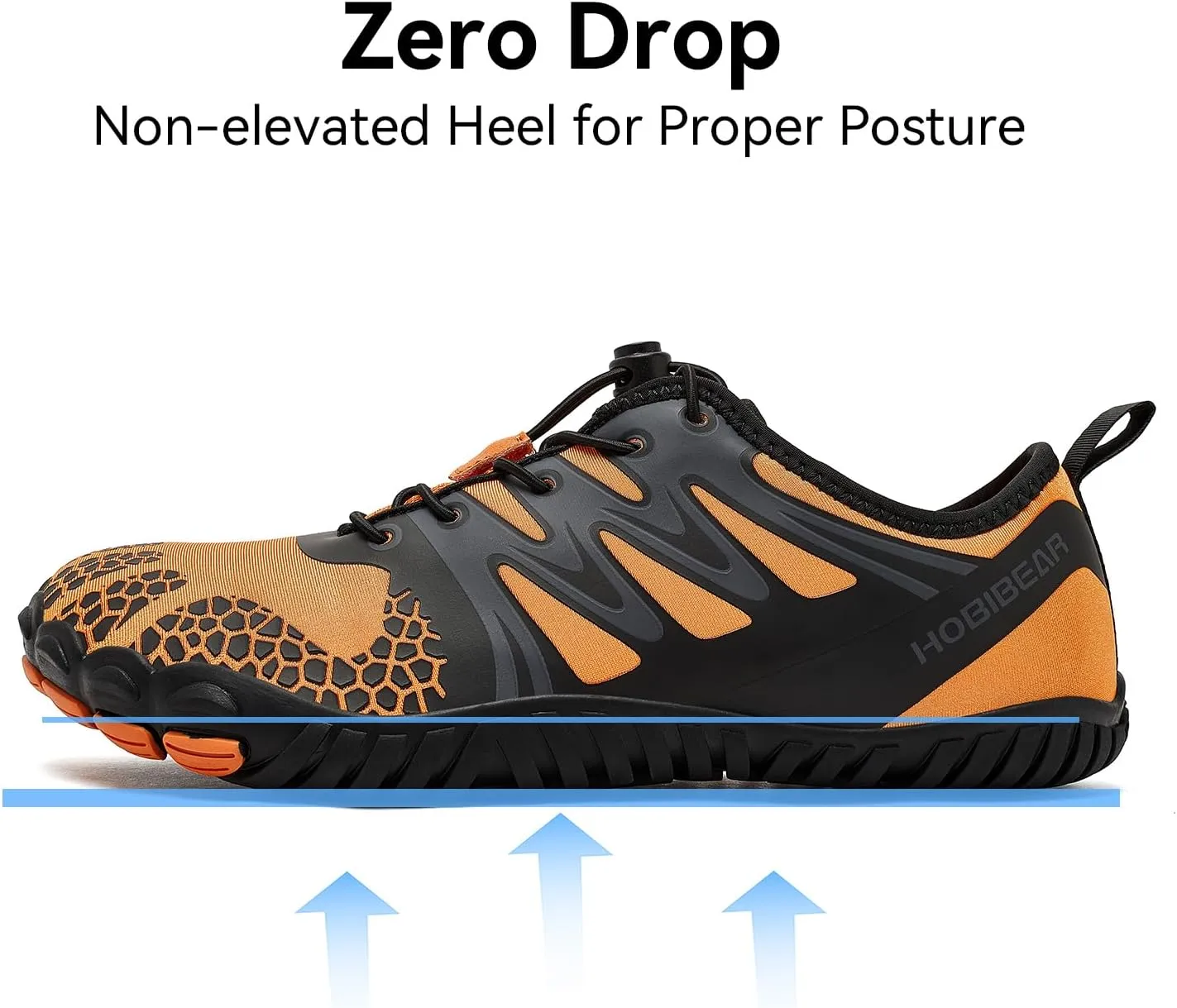 HOBIBEAR Barefoot Shoes Men Women Wide Toe Box Zero Drop Minimalist Cross Training Unisex