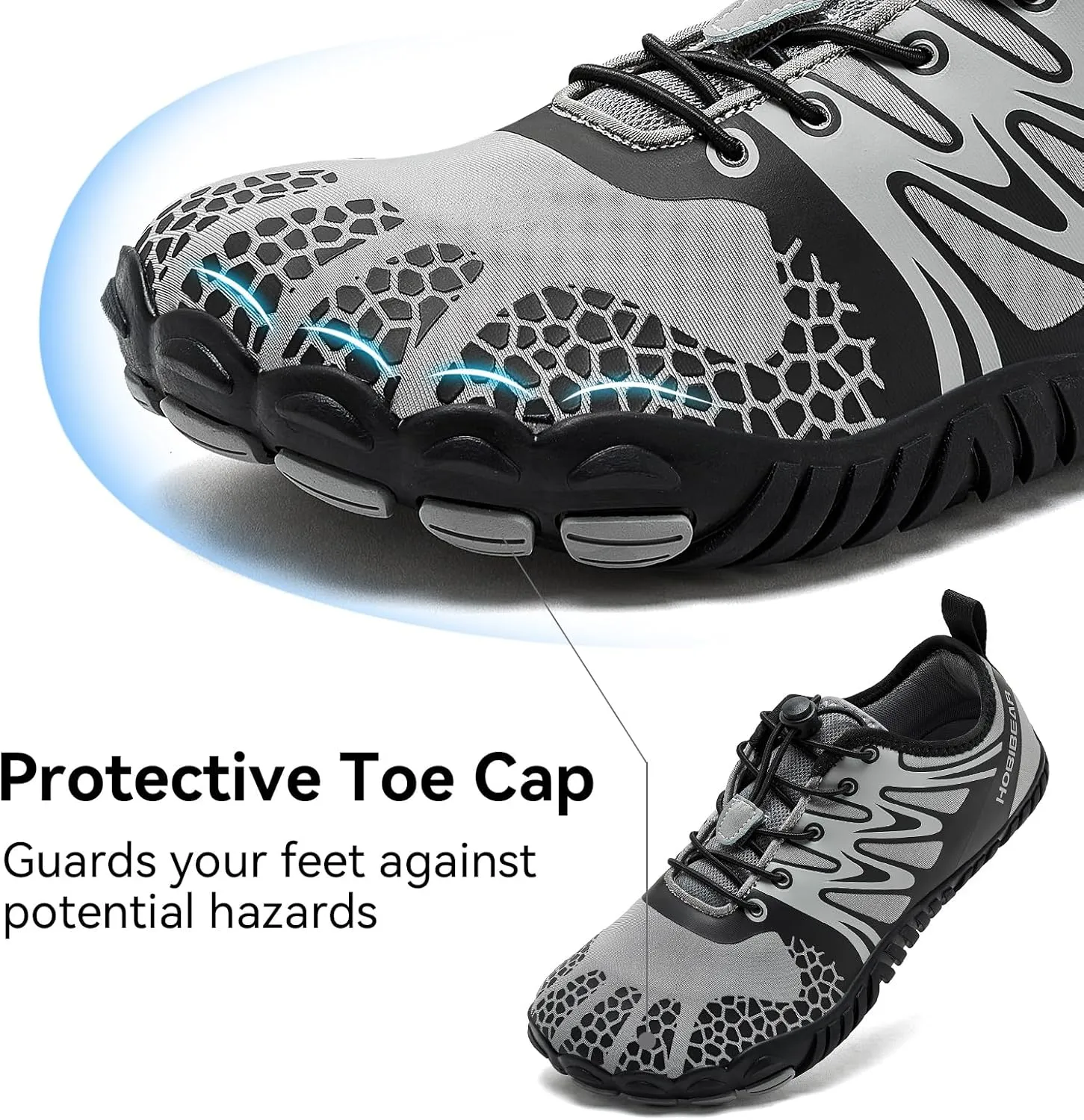 HOBIBEAR Barefoot Shoes Men Women Wide Toe Box Zero Drop Minimalist Cross Training Unisex